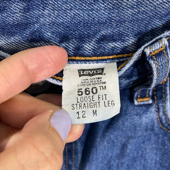 Vtg Levi's Women's 560 Loose Fit High Rise Straight Leg Jeans Sz 12 Made in USA - Picture 3 of 7